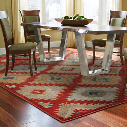 Sedona Red Multi Southwestern Geometric Indoor Rug