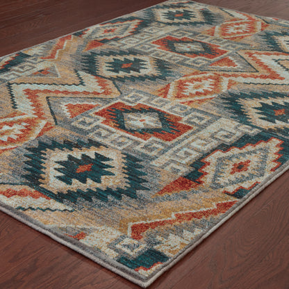 Sedona Blue Multi Southwestern Geometric Indoor Rug