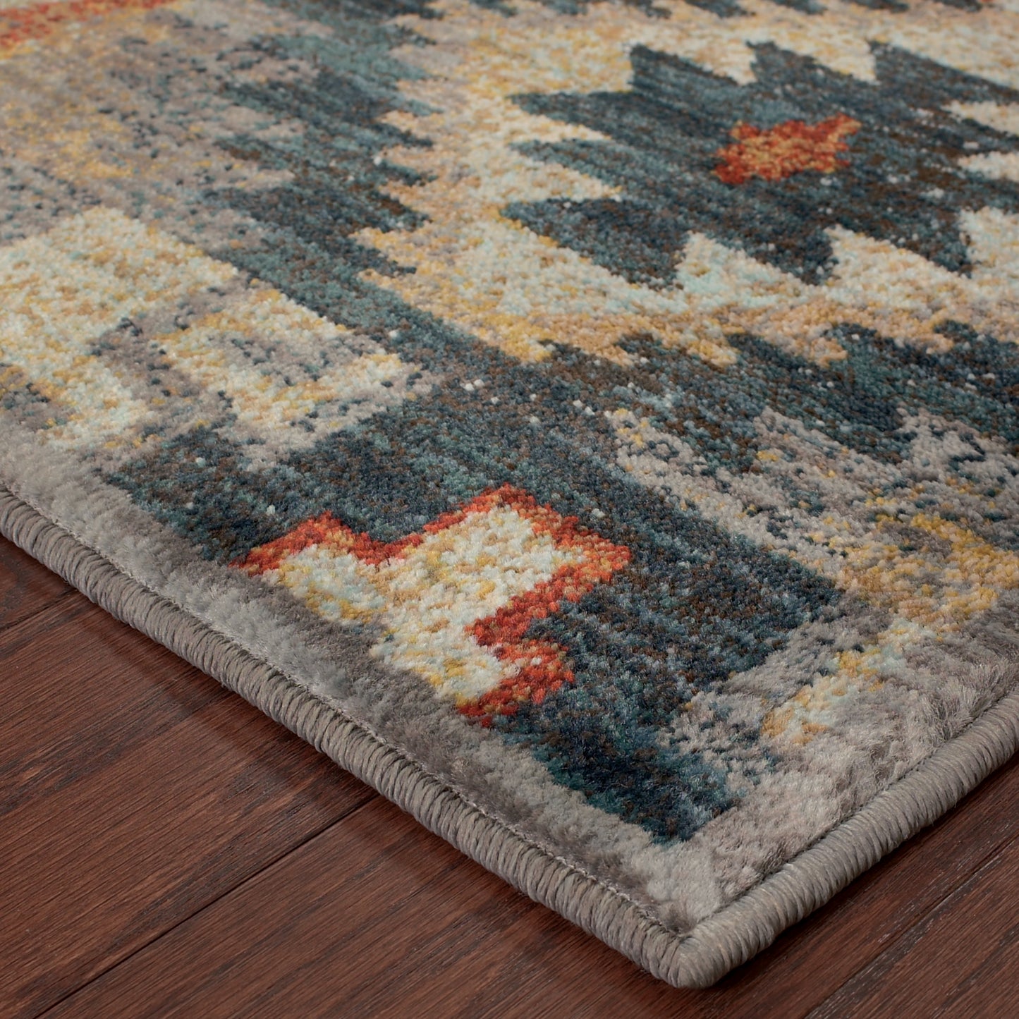 Sedona Blue Multi Southwestern Geometric Indoor Rug