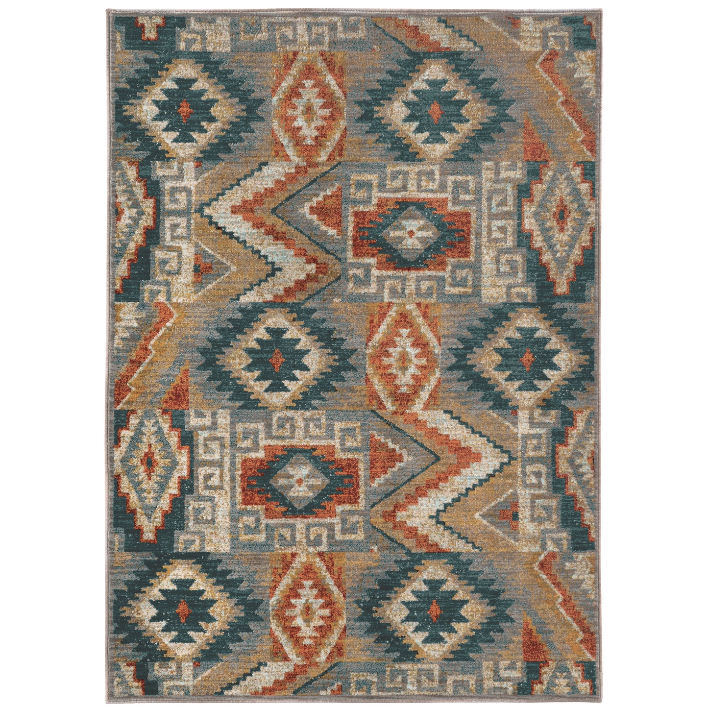 Sedona Blue Multi Southwestern Geometric Indoor Rug