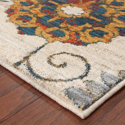 Sedona Ivory Multi Modern & Contemporary Floral Indoor Rug