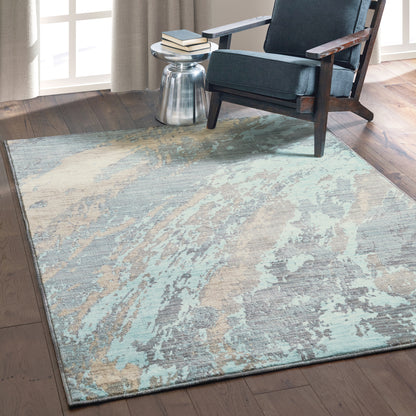 Sedona Blue Grey Modern & Contemporary Abstract Indoor Rug