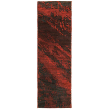 Sedona Red Grey Modern & Contemporary Abstract Indoor Rug