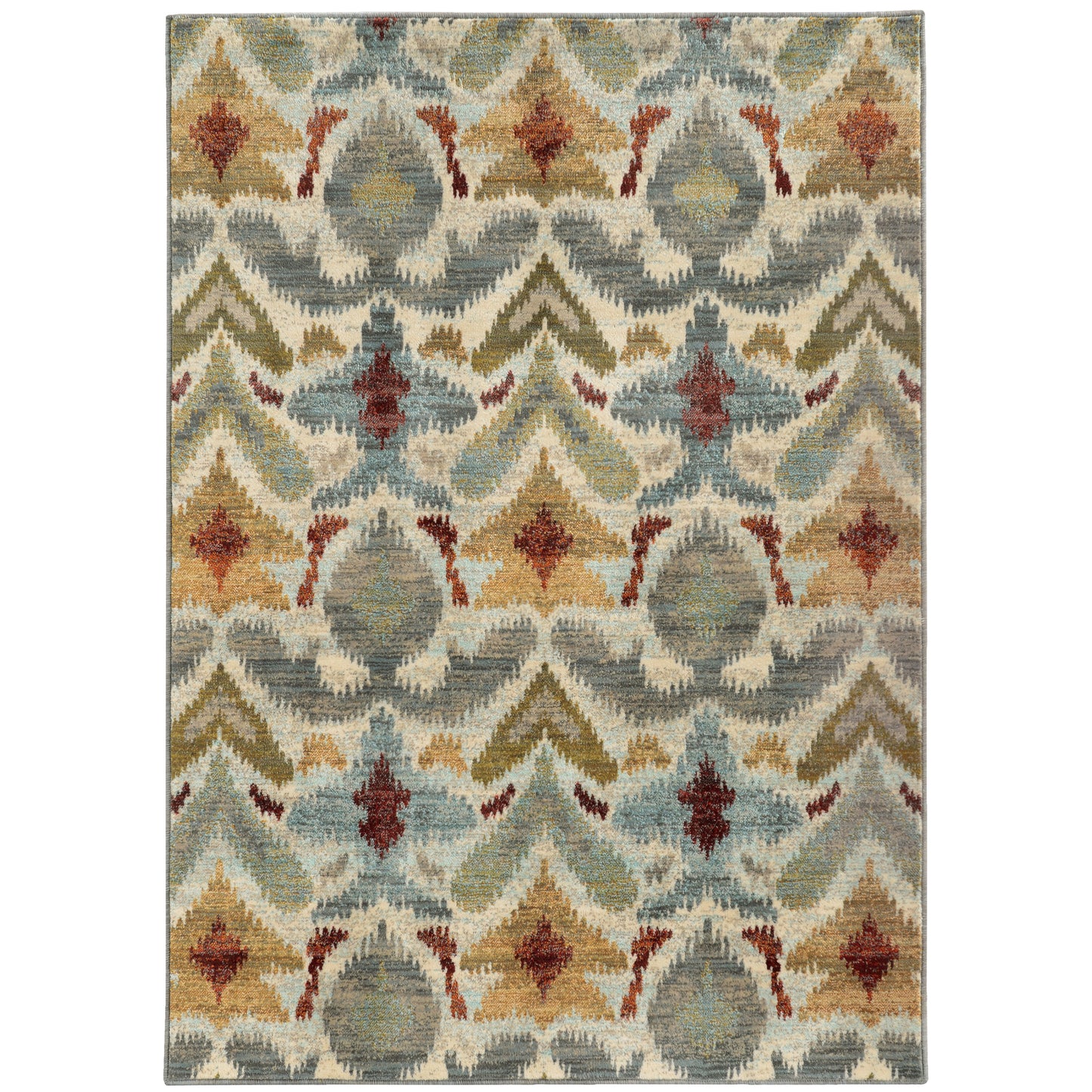 Sedona Ivory Grey Transitional Abstract Indoor Rug