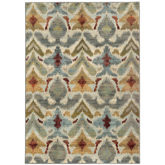 Sedona Ivory Grey Transitional Abstract Indoor Rug