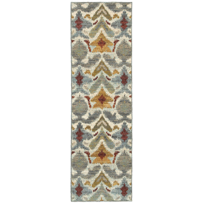 Sedona Ivory Grey Transitional Abstract Indoor Rug