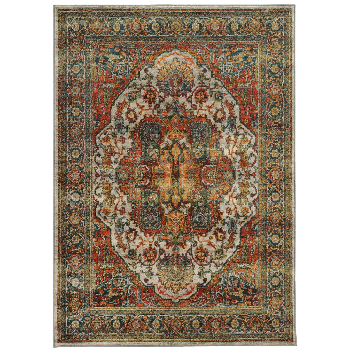 Sedona Red Multi Traditional Oriental Indoor Rug