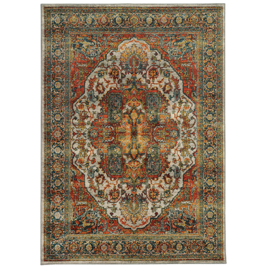 Sedona Red Multi Traditional Oriental Indoor Rug