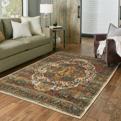 Sedona Red Multi Traditional Oriental Indoor Rug