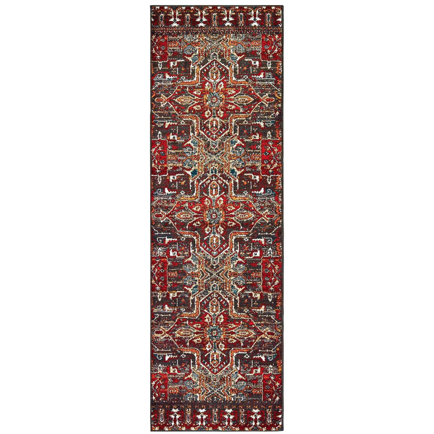 Sedona Red Orange Tribal Southwest/Lodge Indoor Rug