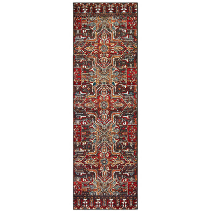 Sedona Red Orange Tribal Southwest/Lodge Indoor Rug