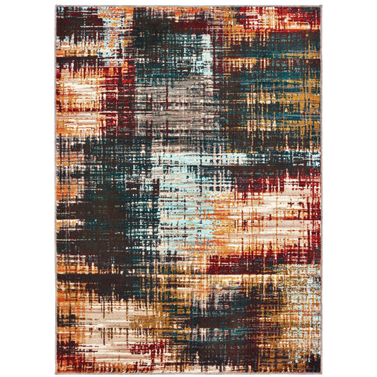 Sedona Blue Gold Modern & Contemporary Abstract Indoor Rug