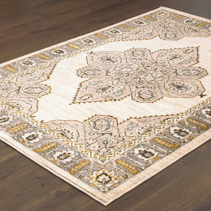 Sedona Ivory Gold Bohemian Oriental Indoor Rug