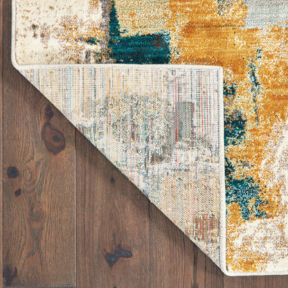 Sedona Blue Gold Modern & Contemporary Abstract Indoor Rug