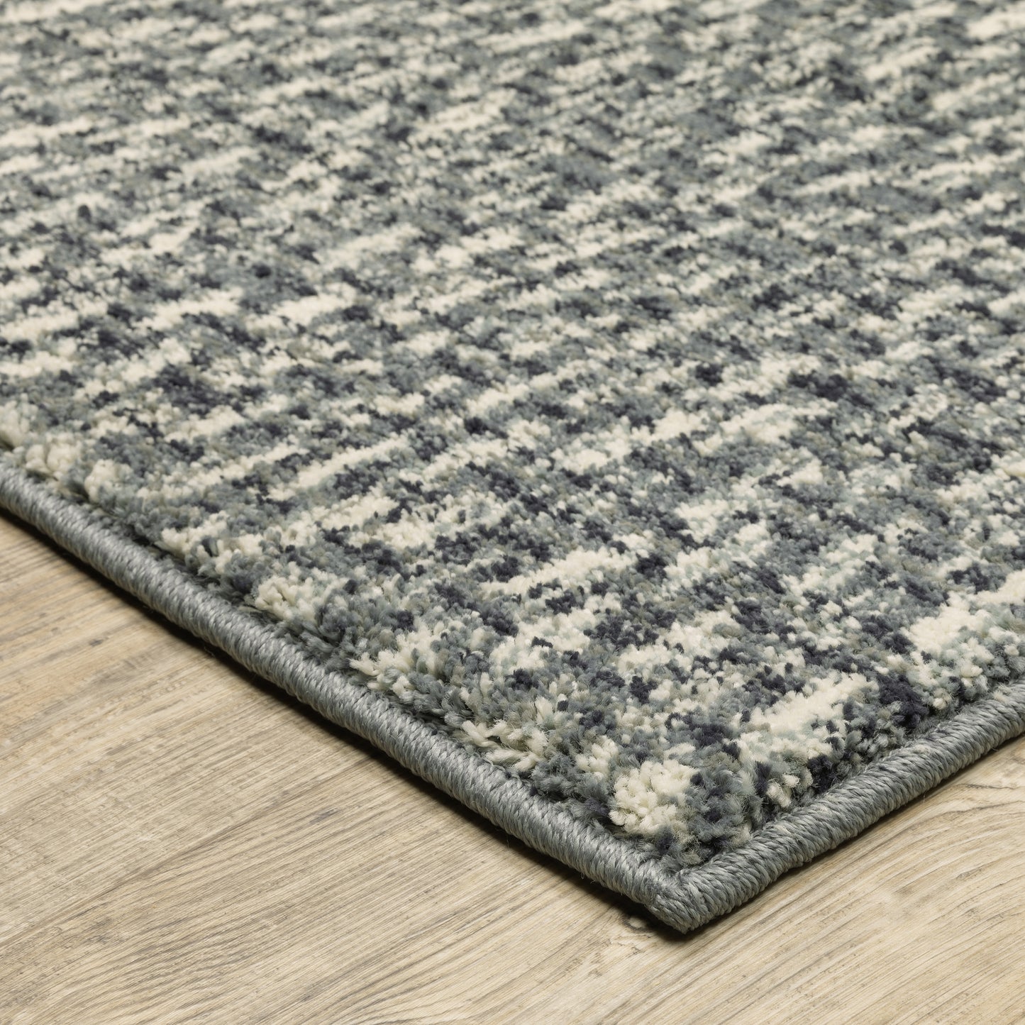 Seneca Blue Ivory Industrial Tweed Indoor Rug