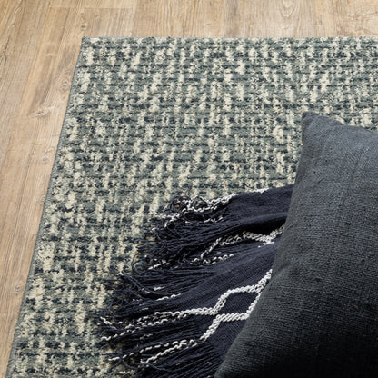 Seneca Blue Ivory Industrial Tweed Indoor Rug