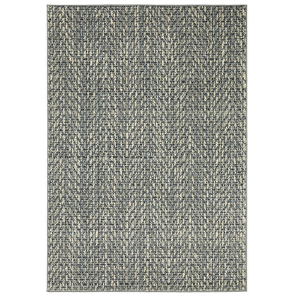 Seneca Blue Ivory Industrial Tweed Indoor Rug