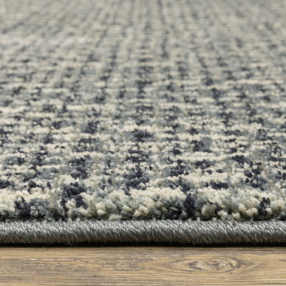 Seneca Blue Ivory Industrial Tweed Indoor Rug