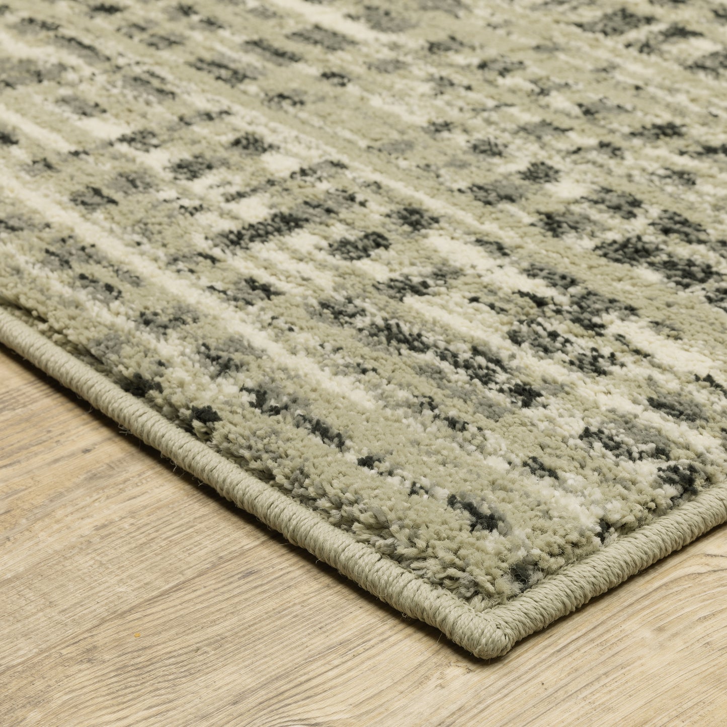 Seneca Beige Grey Industrial Abstract Indoor Rug