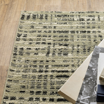 Seneca Beige Grey Industrial Abstract Indoor Rug