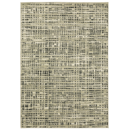 Seneca Beige Grey Industrial Abstract Indoor Rug