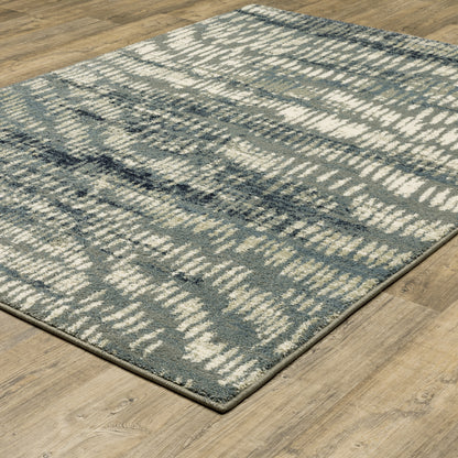 Seneca Grey Beige Industrial Abstract Indoor Rug