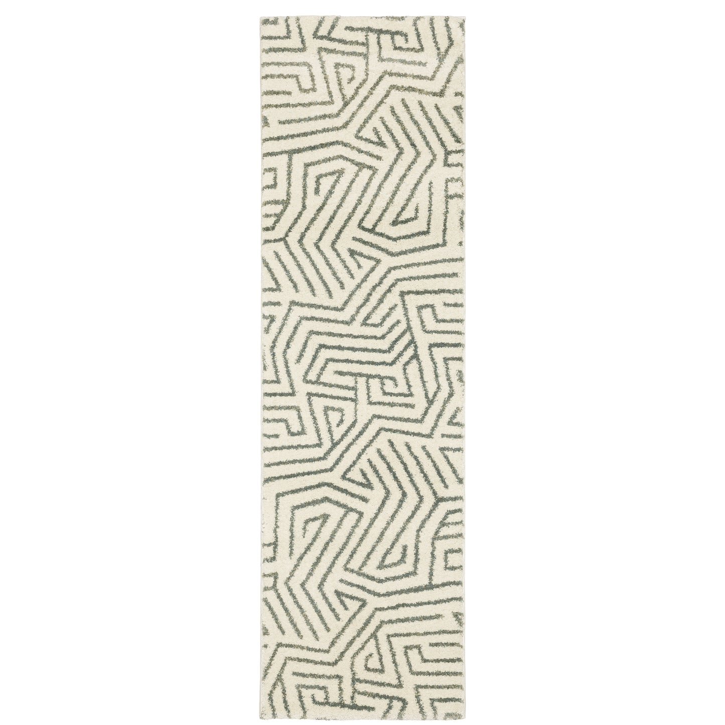 Seneca Beige Grey Modern & Contemporary Geometric Indoor Rug