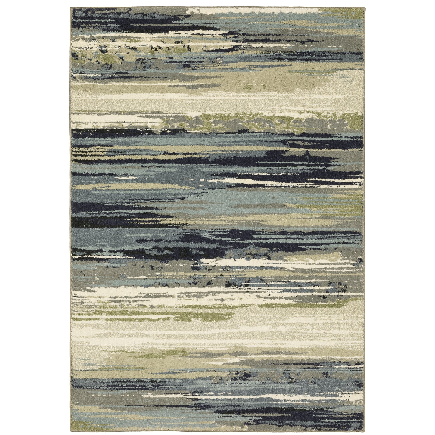 Seneca Blue Green Modern & Contemporary Abstract Indoor Rug