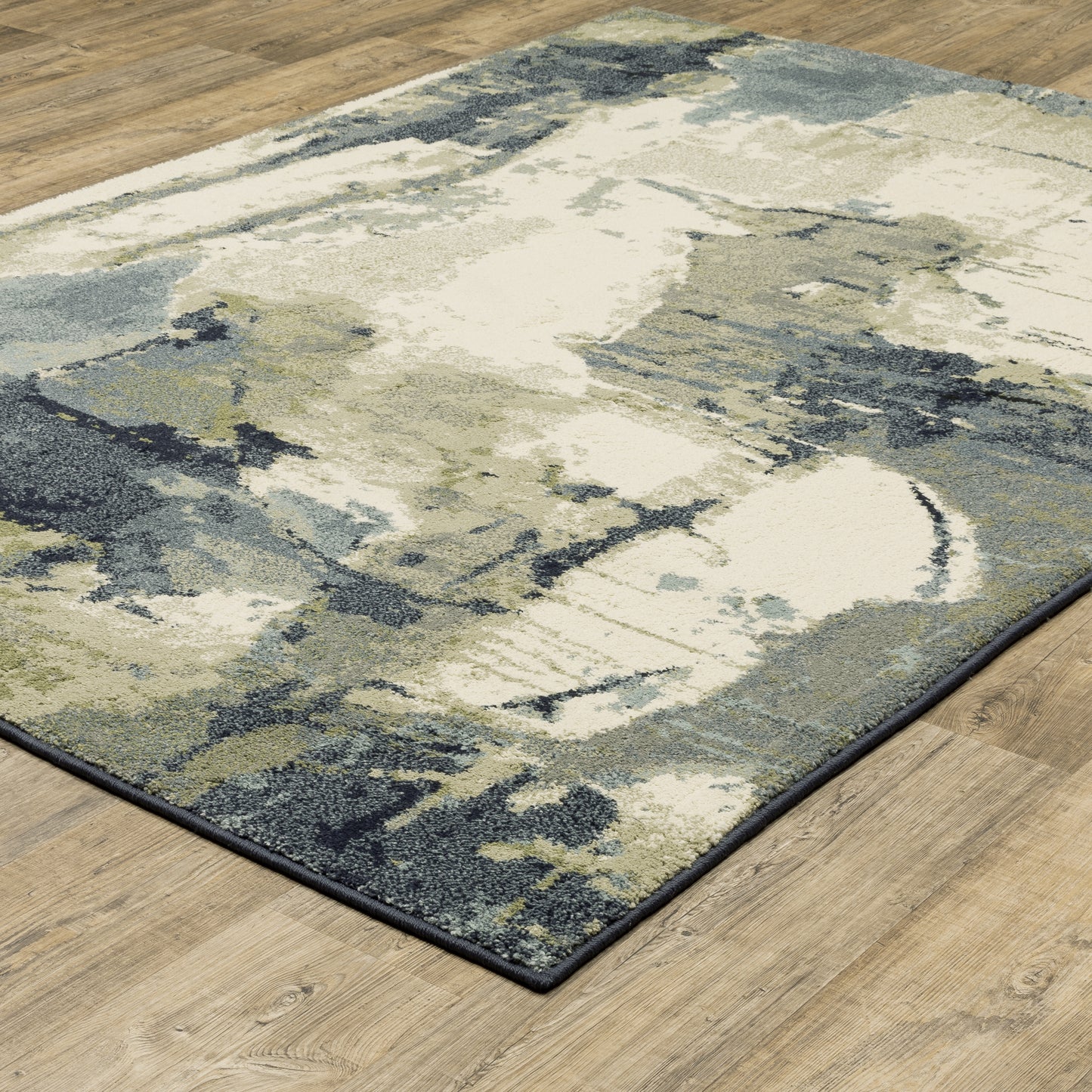 Seneca Blue Grey Modern & Contemporary Abstract Indoor Rug