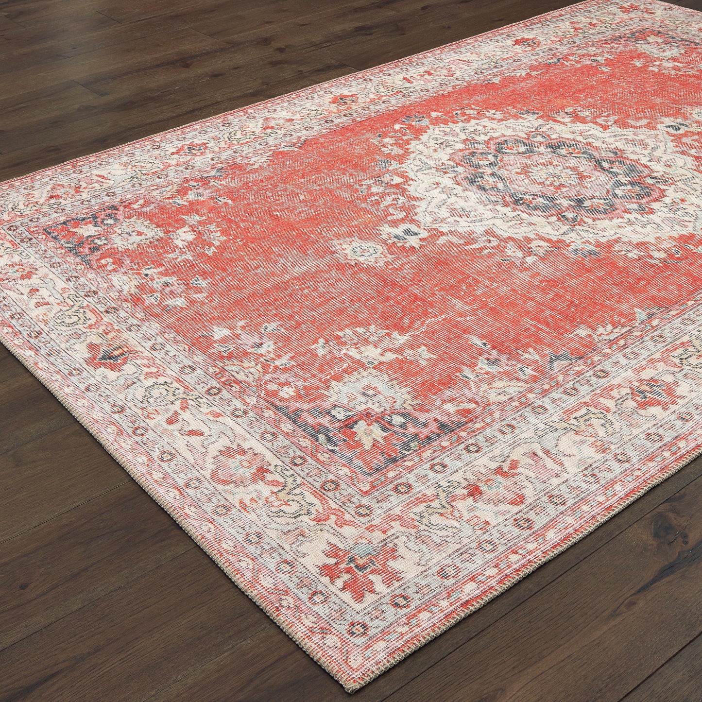 Sofia Red Grey Bohemian Oriental Indoor Rug