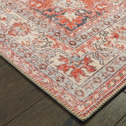 Sofia Red Grey Bohemian Oriental Indoor Rug