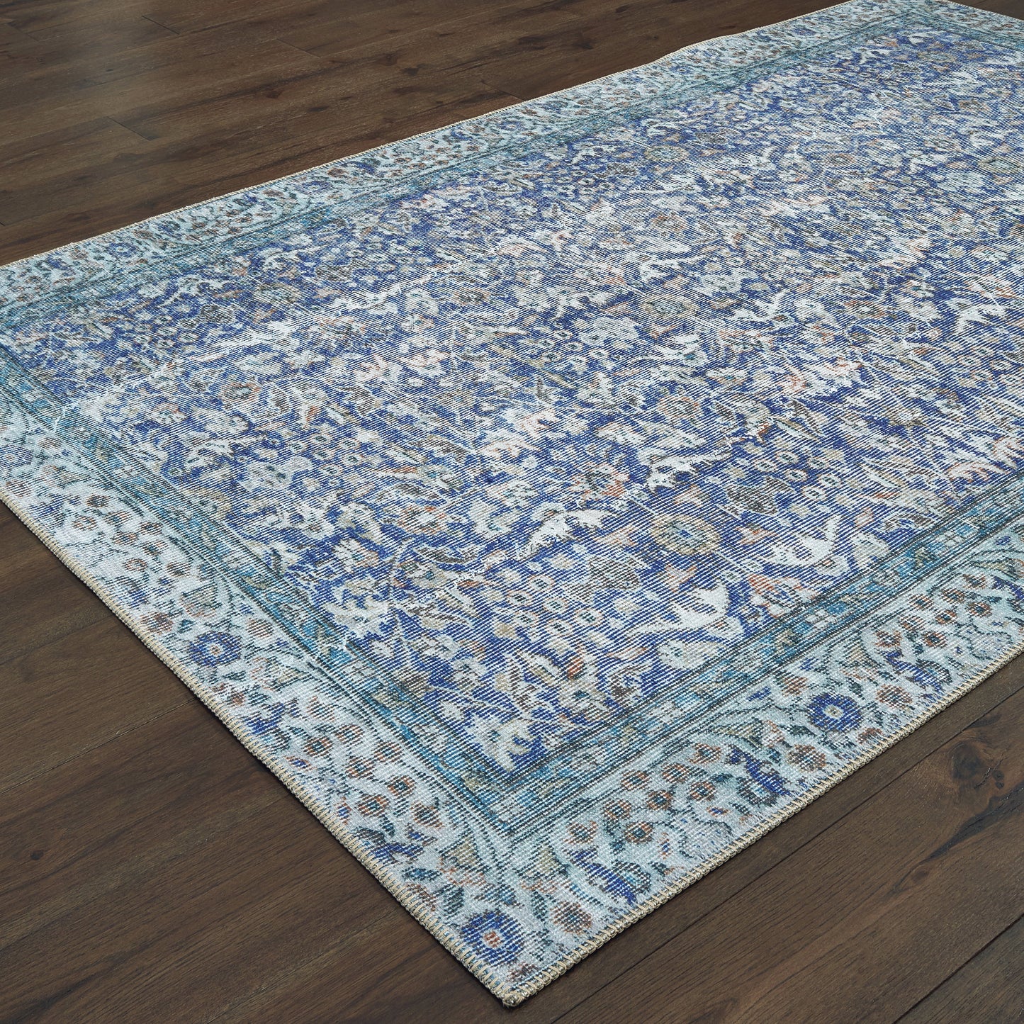 Sofia Blue  Bohemian Oriental Indoor Rug