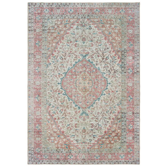 Sofia Ivory Pink Bohemian Oriental Indoor Rug