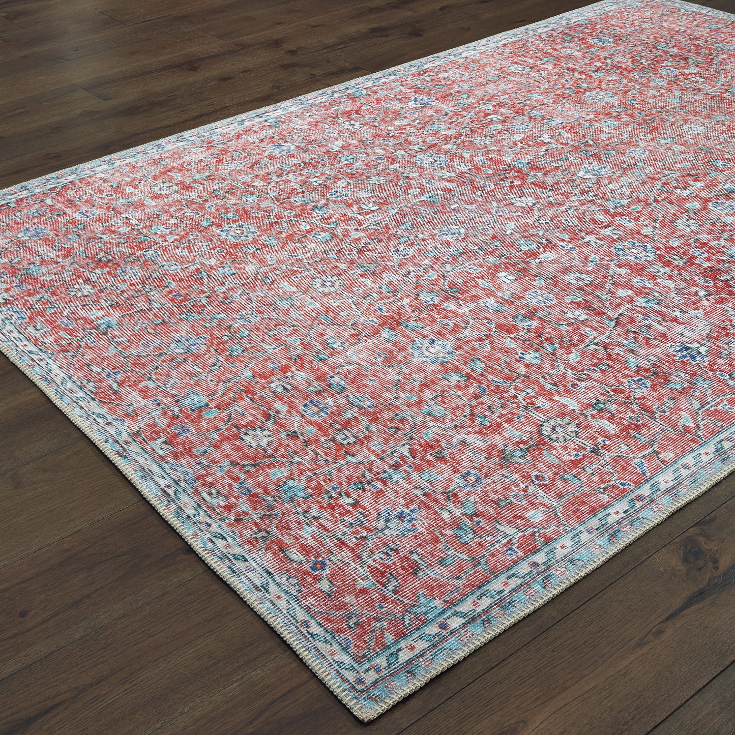 Sofia Red Blue Bohemian Oriental Indoor Rug