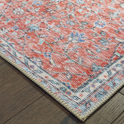 Sofia Red Blue Bohemian Oriental Indoor Rug