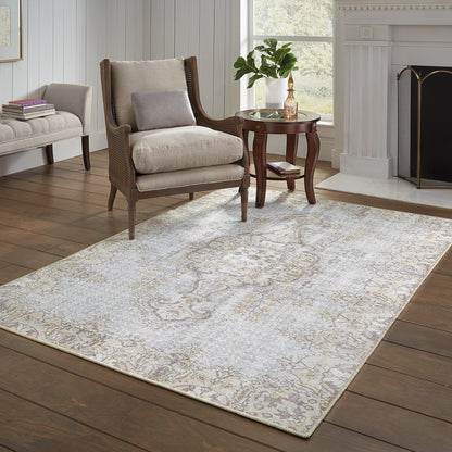 Sofia Grey Gold Bohemian Oriental Indoor Rug