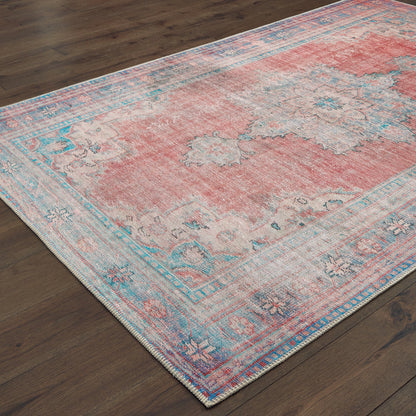 Sofia Red Blue Bohemian Oriental Indoor Rug