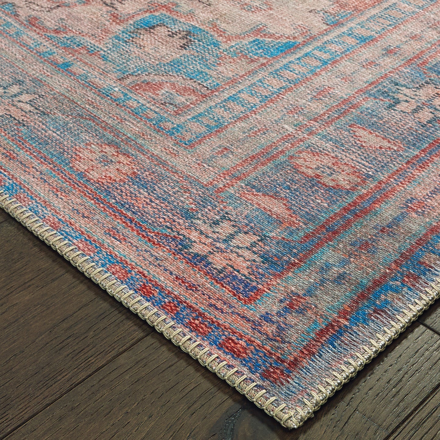 Sofia Red Blue Bohemian Oriental Indoor Rug