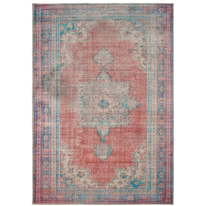 Sofia Red Blue Bohemian Oriental Indoor Rug