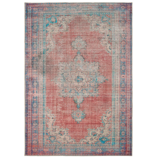 Sofia Red Blue Bohemian Oriental Indoor Rug