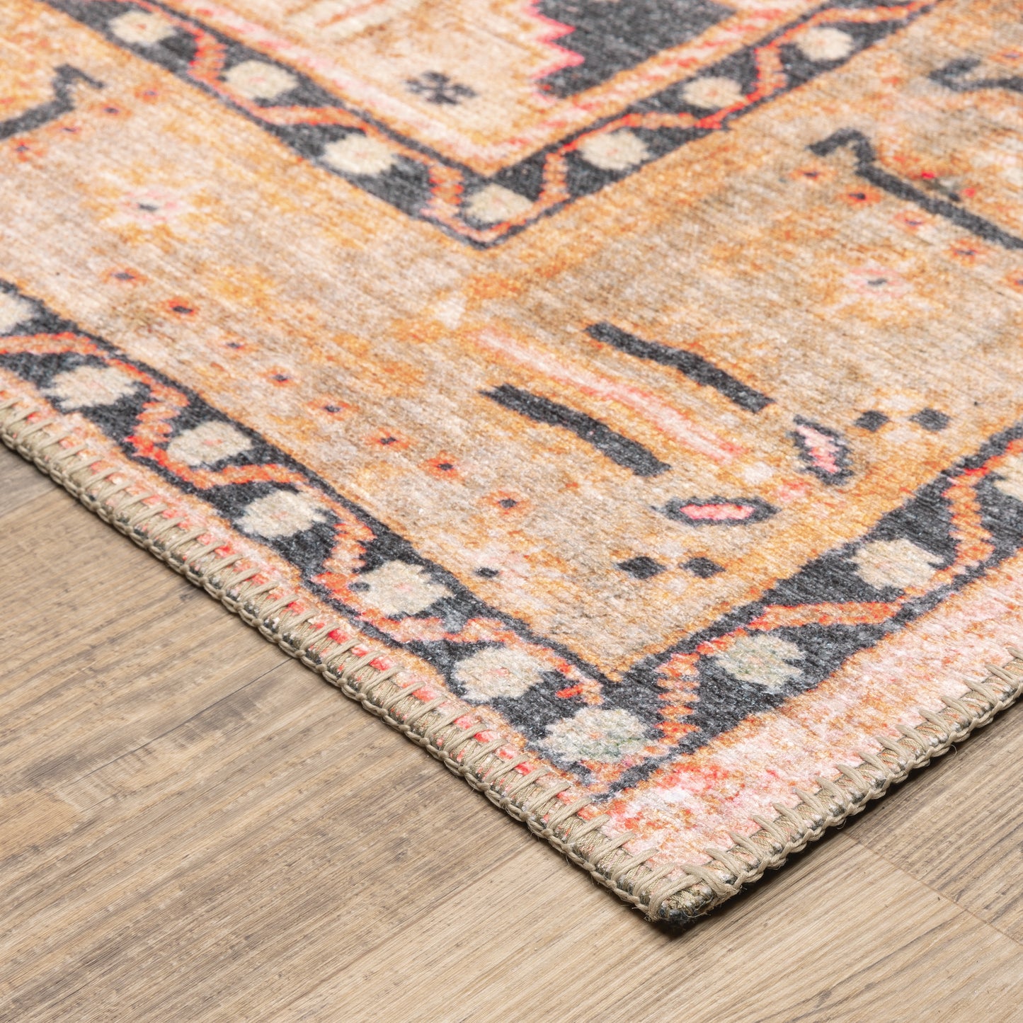 Sofia Grey Gold Bohemian Oriental Indoor Rug