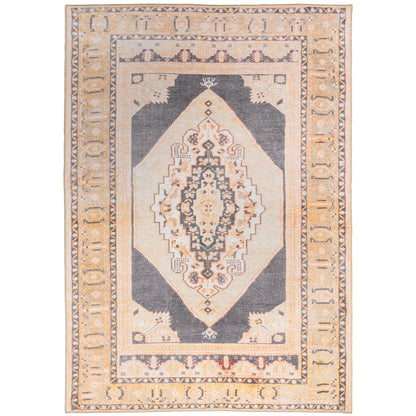 Sofia Grey Gold Bohemian Oriental Indoor Rug