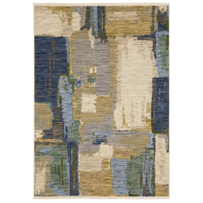 Soleri Blue Green Modern & Contemporary Abstract Indoor Rug