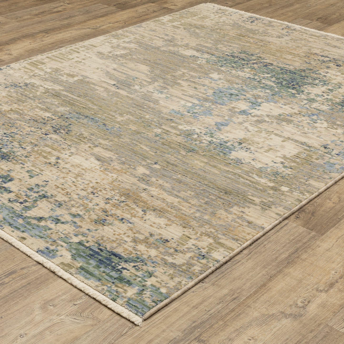 Soleri Beige Blue Modern & Contemporary Abstract Indoor Rug