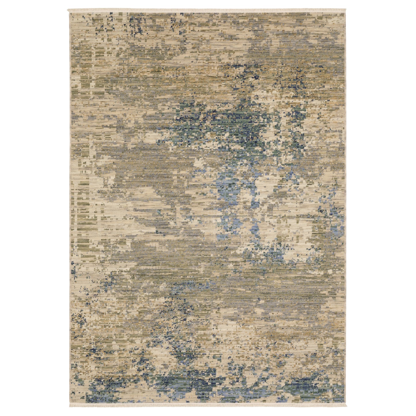 Soleri Beige Blue Modern & Contemporary Abstract Indoor Rug