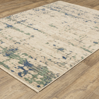 Soleri Beige Green Modern & Contemporary Abstract Indoor Rug