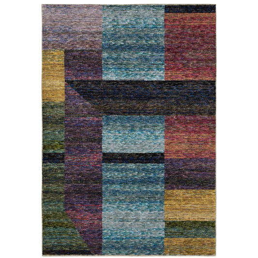 Strada Multi-colored  Modern & Contemporary Geometric Indoor Rug