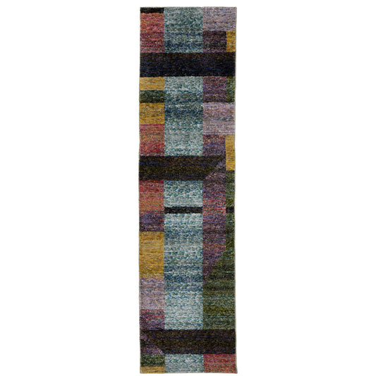 Strada Multi-colored  Modern & Contemporary Geometric Indoor Rug