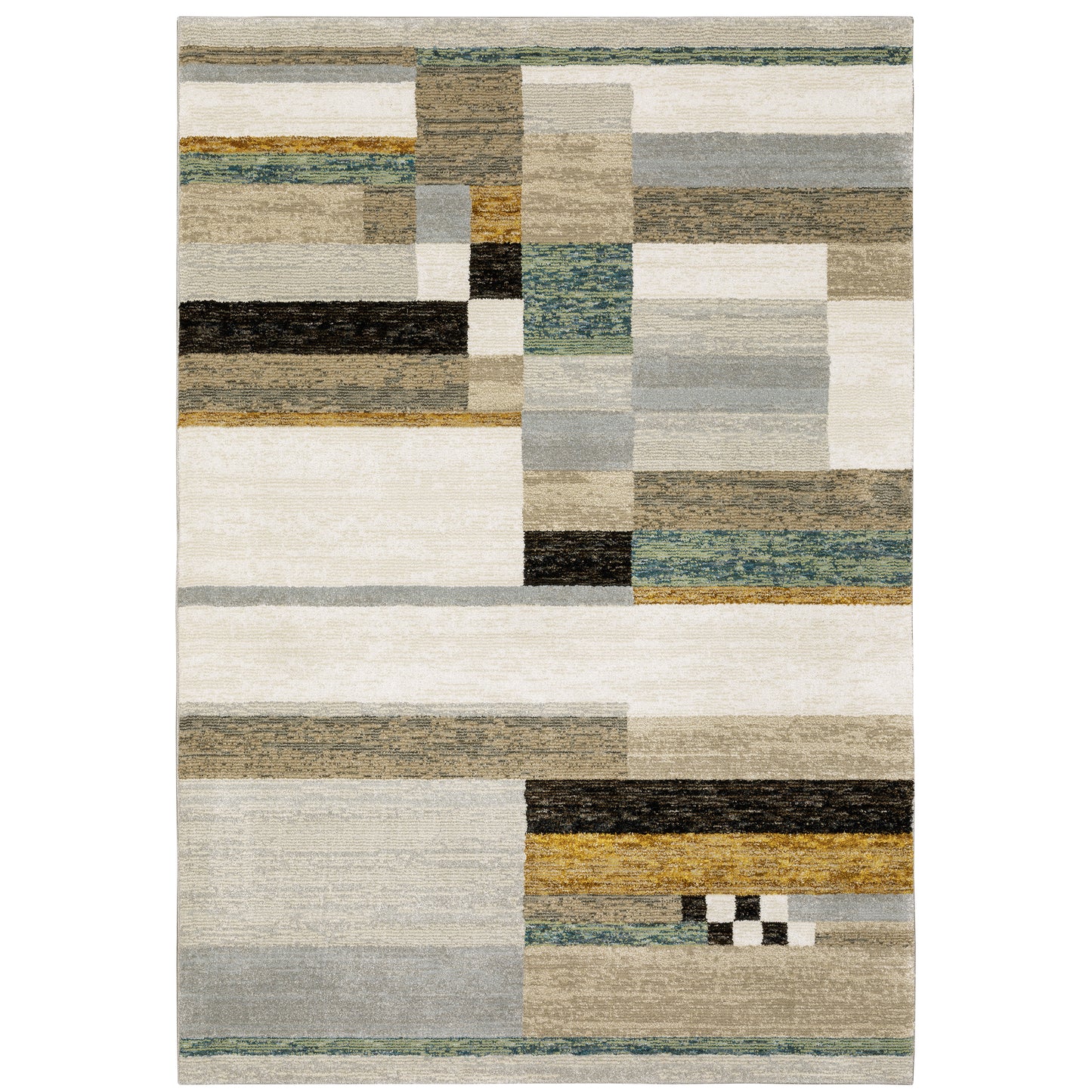 Strada Beige Multi Modern & Contemporary Geometric Indoor Rug