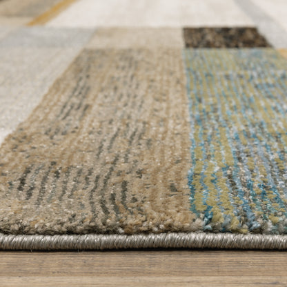 Strada Beige Multi Modern & Contemporary Geometric Indoor Rug